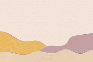 abstract wave style background with geometric japanese pattern and wavy striped lines vector