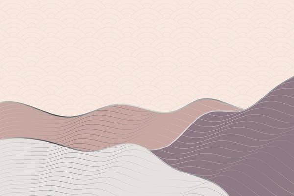 abstract wave style background with geometric japanese pattern and wavy striped lines