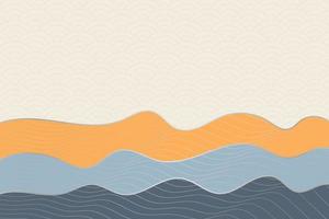 abstract wave style background with geometric japanese pattern and wavy striped lines vector