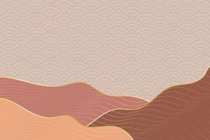 abstract wave style background with geometric japanese pattern and wavy striped lines vector