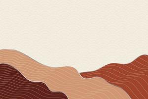 abstract wave style background with geometric japanese pattern and wavy striped lines vector