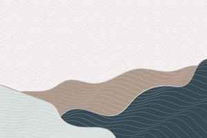 abstract wave style background with geometric japanese pattern and wavy striped lines vector