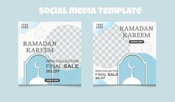 Ramadan special social media marketing banner design vector