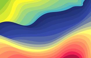 Abstract Rainbow Layered Background vector