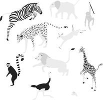 Animal set custom vector design art template