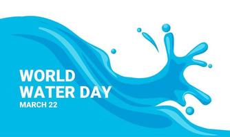 Vector illustration of a splash of water, as a banner or poster, world water day.