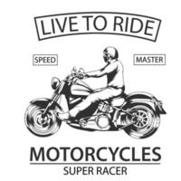 Live to ride vector