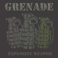 Grenade explosive weapon vector