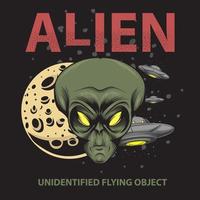 Alien UFO vector