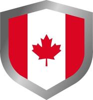 Canada flag shield vector