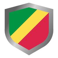 Republic of the Congo flag shield vector