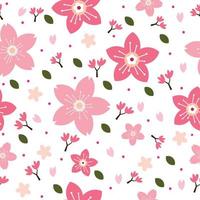 Cherry Blossom Seamless Pattern vector