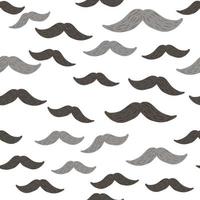 bigote de patrones sin fisuras en. barbería vintage en estilo garabato. vector