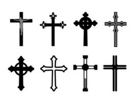 la cruz es un símbolo importante para los grupos cristianos. vector
