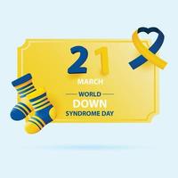 día mundial del síndrome de down vector