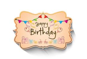 Happy birthday card vector