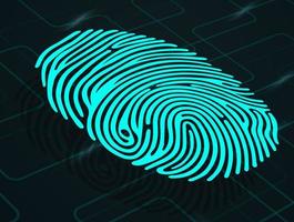 Fingerprint on abstract background vector