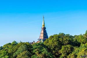 Landmark pagoda in doi Inthanon national park at Chiang Mai, Thailand. photo