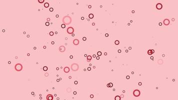 Dark red circle particle motion background. Faded wallpaper animation with pastel color. Flying bubble. video