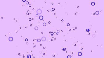 fundo de movimento de partículas de círculo azul. animação de papel de parede desbotada com cor pastel. bolha voadora. video