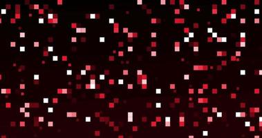 animación de fondo de píxeles cuadrados rojos y blancos video