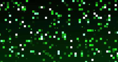 Green square pixel background animation video