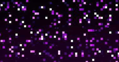 animación de fondo de píxeles cuadrados púrpura video