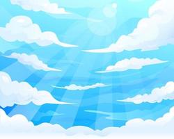 Blue Sky with Cloud and Sunlight Background vector