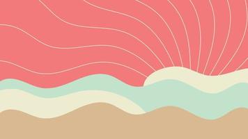 abstract colorful pastel wave background vector