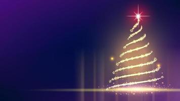 Abstract light trail christmas tree. photo