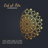 Ilustración de celebración de eid mubarak vector