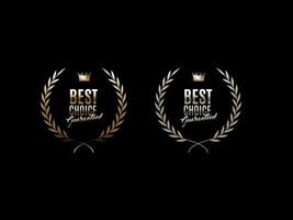 Luxury golden label and symbol vector