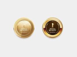 Luxury golden label and symbol vector