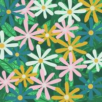 Hand Drawn Floral Pattern Background vector