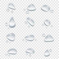 shape of water drops vector on transparency background
