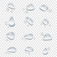 shape of water drops vector on transparency background