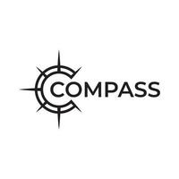 letter C compass logo design vector