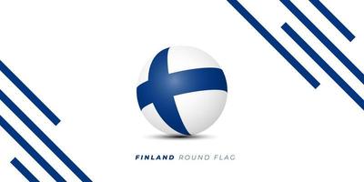 Finland round flag vector illustration. Finland Independence day template design.