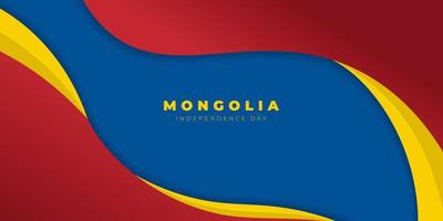 fondo abstracto azul y rojo con diseño de línea amarilla. diseño de plantilla del día de la independencia de mongolia. vector