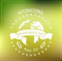 Biodiversity international day background concept typography vector