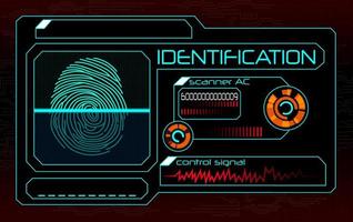 Fingerprint scanner, identification system vector