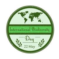 International biodiversity day background vector
