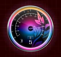 Racing car Speedometer with abstract background