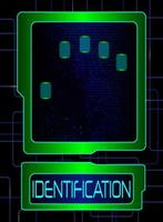 escáner de huellas dactilares, sistema de identificación vector