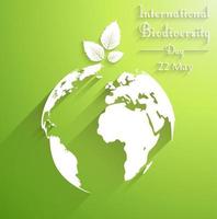 día internacional de la biodiversidad de la forma typography.vector vector