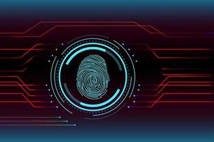 Fingerprint Scanning Technology Concept Illustration .Vector illustration vector