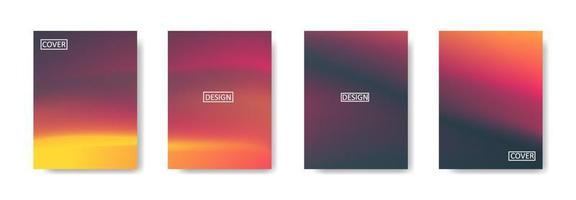 gradient collection of beautiful abstract colorful templates vector