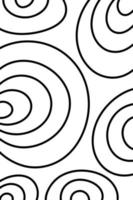 abstract black and white background of black lines of spiral. a pattern of black lines on white, hand-drawn lines abstract background. Hand-drawn ink pattern and textures set. vector