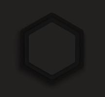 black hexagon background template vector