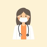 doctor with stethoscope vector